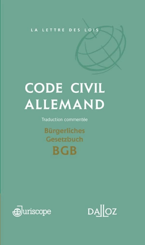 Code civil allemand : traduction en français du texte en vigueur du 31 octobre 2009