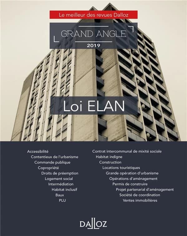Loi ELAN (Éd. 2019) coordination éditoriale, Yves Rouquet et Erwan Royer