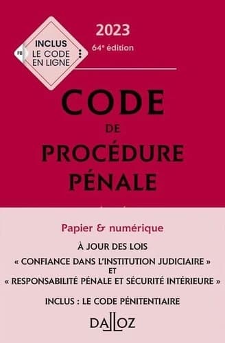 Code de procédure pénale : annoté (64e éd., 2023)