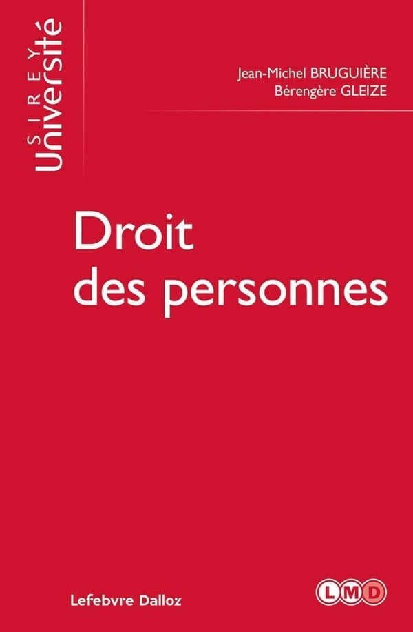 Droit des personnes (Éd. 2023) Jean-Michel Bruguière,... Bérengère Gleize,...