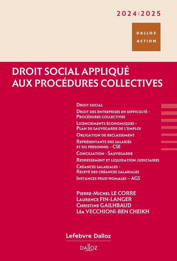 Droit social appliqué aux procédures collectives