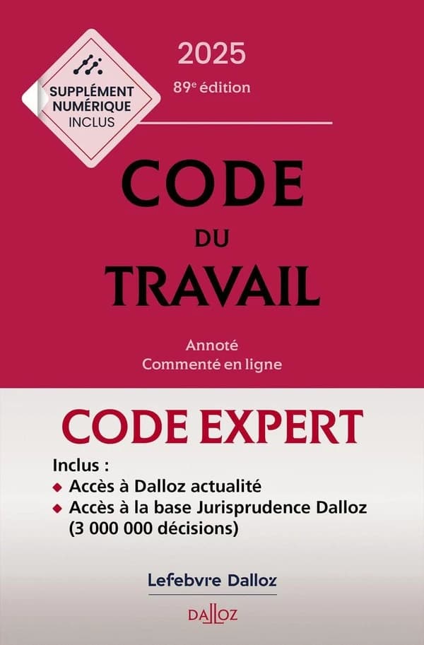 Code Dalloz expert travail (édition 2025)
