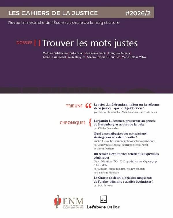 Les cahiers de la justice n.2