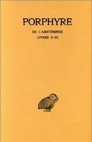 De l'abstinence Tome 2 ; livre 2-3