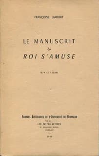 "manuscrit du ""roi s'amuse"""