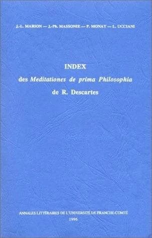 Index des Meditationes de prima philosophia de R. Descartes