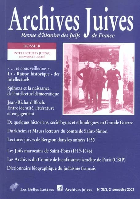 REVUE ARCHIVES JUIVES n.36