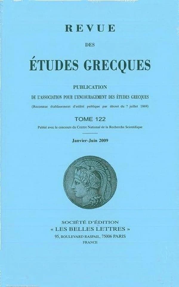 études grecques Tome 122