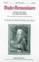 Revue études germaniques n.233