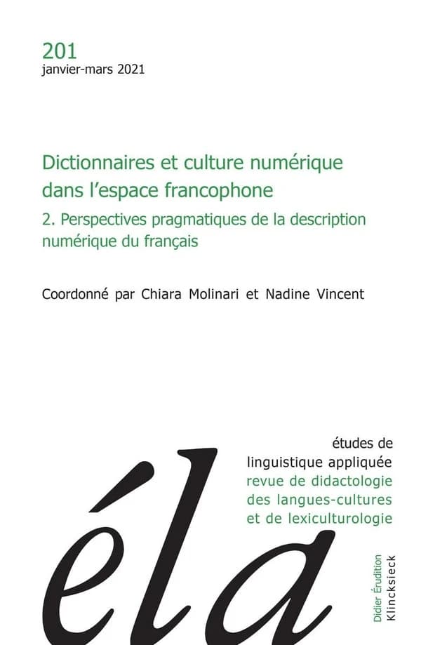 Perspectives pragmatiques de la description numérique du français