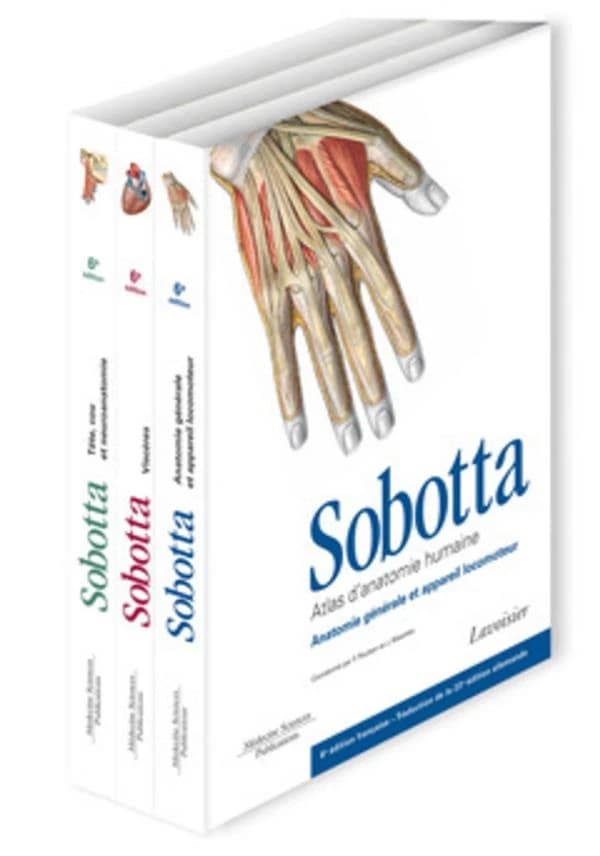 Atlas d'anatomie humaine Sobotta : 3 volumes + Tableaux des muscles, des articulations et des nerfs