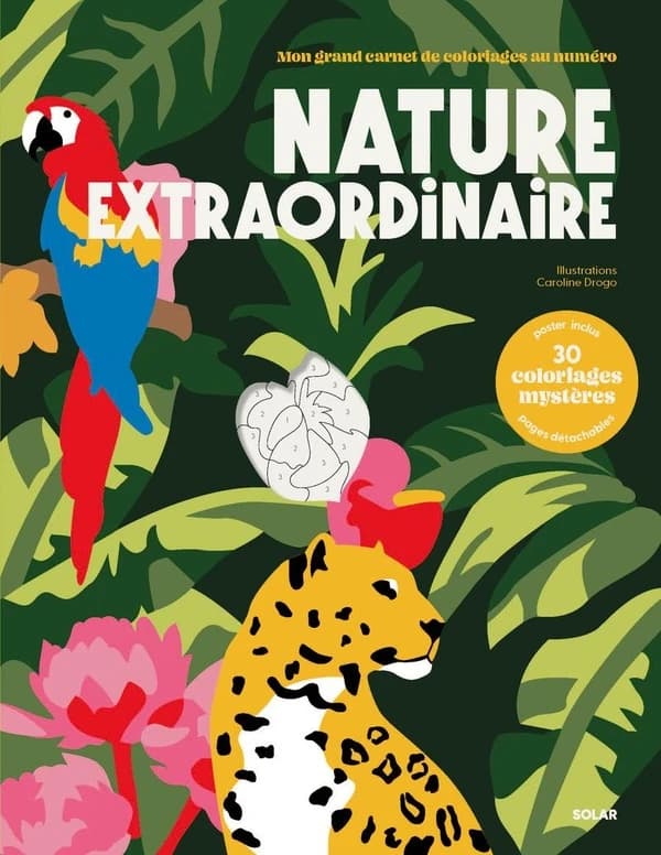 Mon grand carnet de coloriages au numéro : Nature extraordinaire