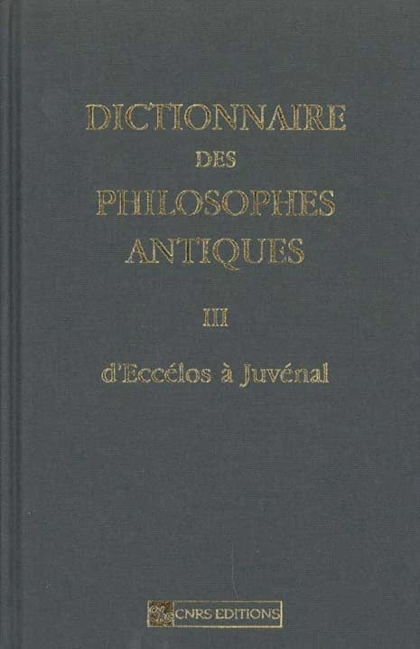 Dictionnaire des philosophes antiques 3