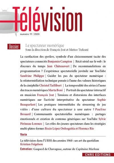 Télévision n.11 : le spectateur numérique