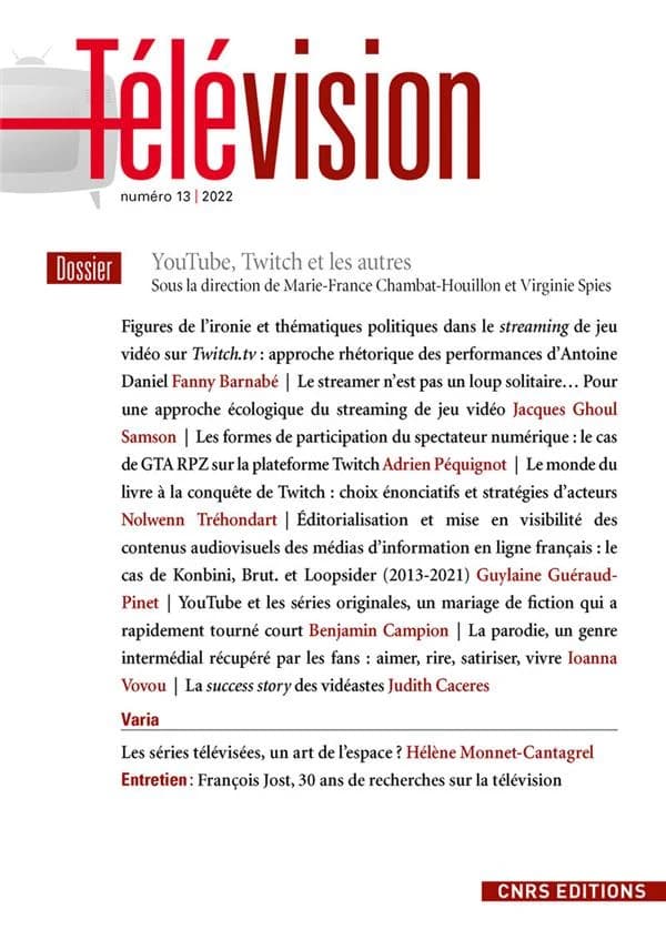 Télévision : N° 13 YouTube, Twitch et les autres