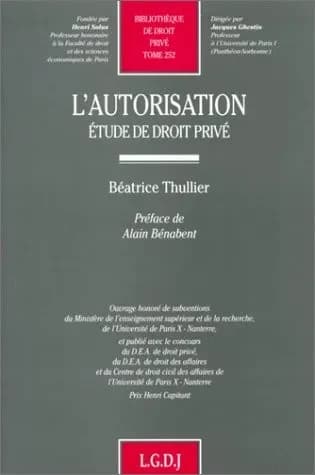 L'autorisation : étude de droit privé