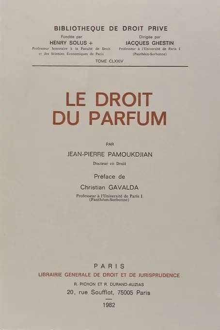 Le Droit du parfum