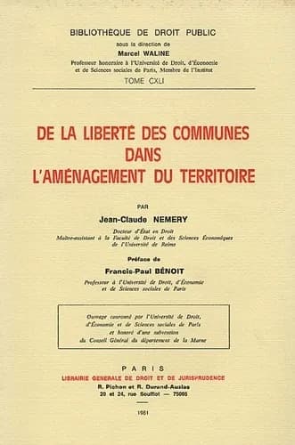 De la Liberté des communes dans l'aménagement du territoire