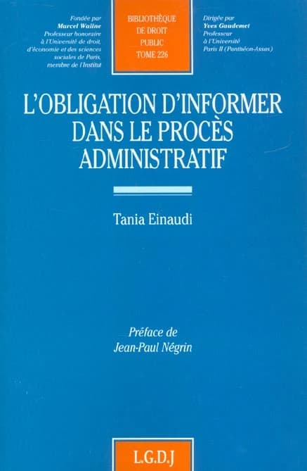 L'obligation d'informer dans le procès administratif