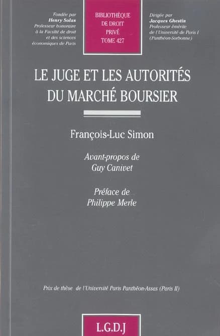 Le juge et les autorités du marché boursier
