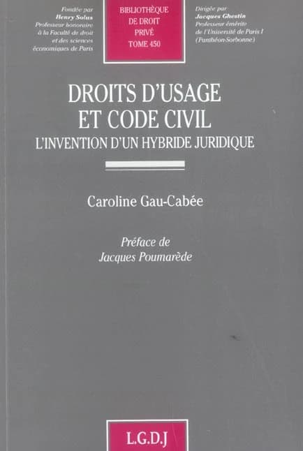 Droits d'usage et Code civil : l'invention d'un hybride juridique
