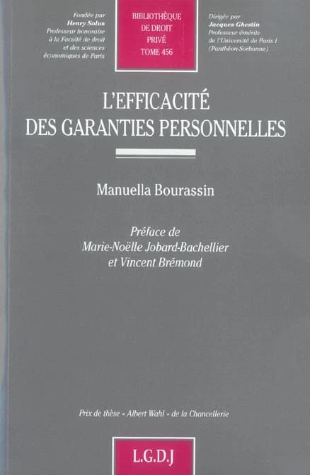 L'efficacité des garanties personnelles