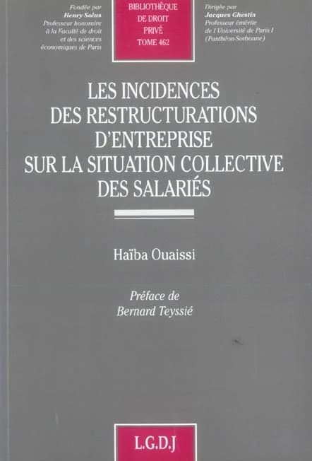 Les incidences des restructurations d'entreprise sur la situation collective des salariés