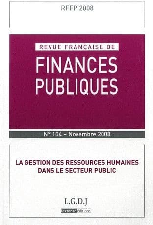 La gestion des ressources humaines dans le secteur public (édition 2008)