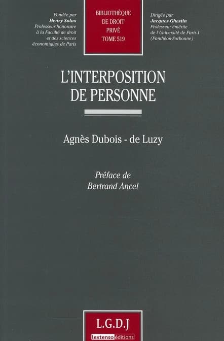 L'interposition de personne