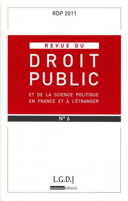 Revue du droit public n 6 2011