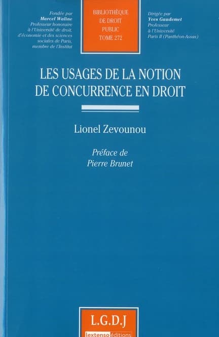 Les usages de la notion de concurrence en droit