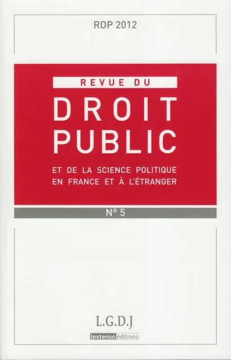 Revue du droit public n 5 2012