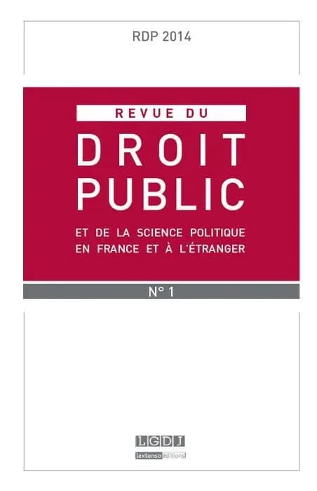Revue du droit public n 1 2014
