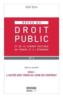 Revue du droit public n 5 2014
