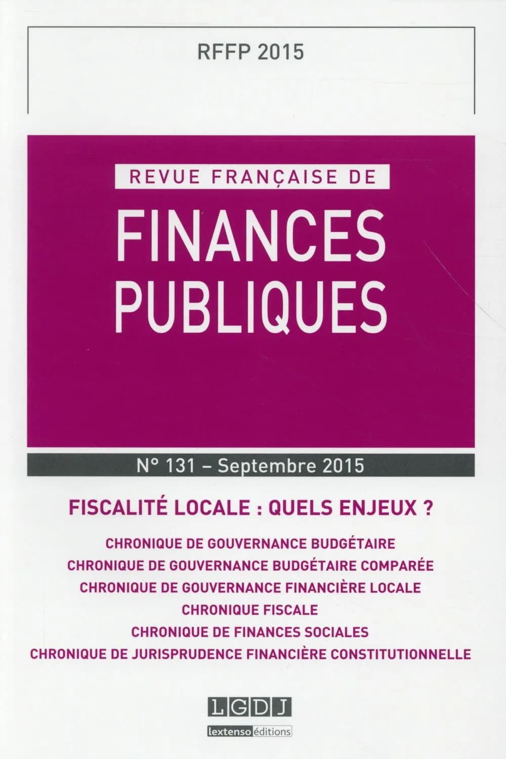 Fiscalité locale : quels enjeux ?