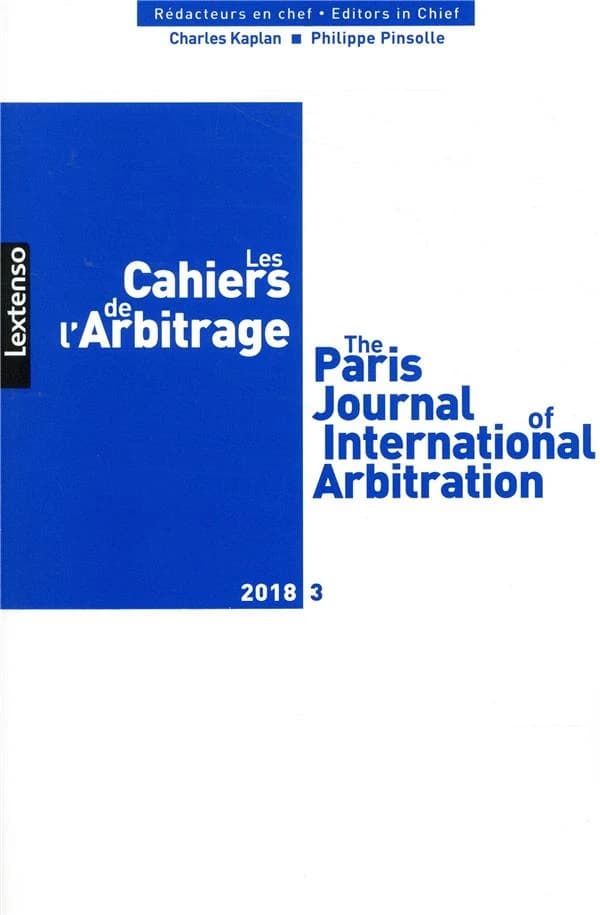 Les cahiers de l'arbitrage n.2018
