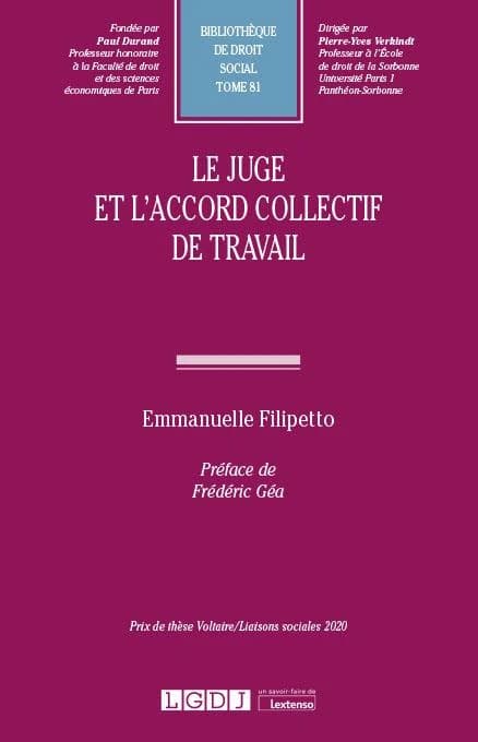 Le juge et l'accord collectif de travail