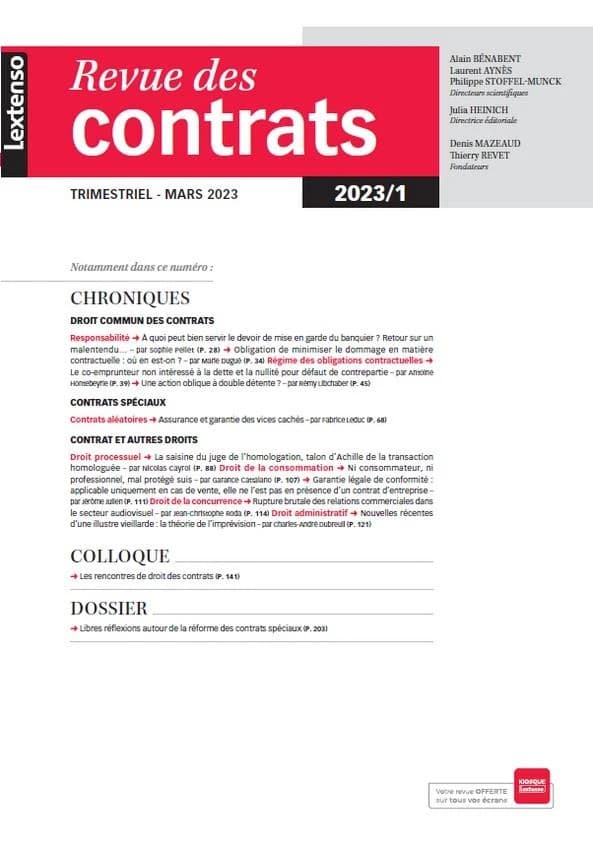 Revue des contrats n.1-2023