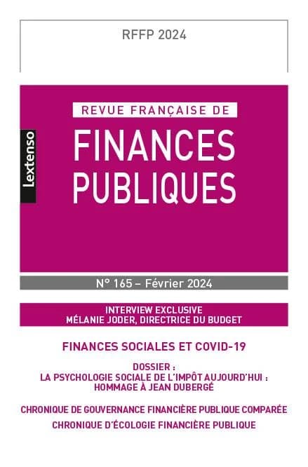 Finances sociales Covid-19 : Social security financing and Covid-19
