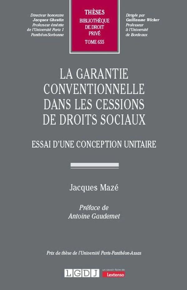 La garantie conventionnelle dans les cessions de droits sociaux : essai d'une conception unitaire