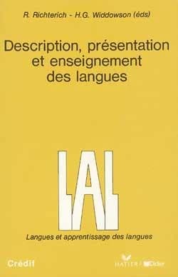 Description, présentation et enseignement des langues : actes du colloque de Berne, 1980