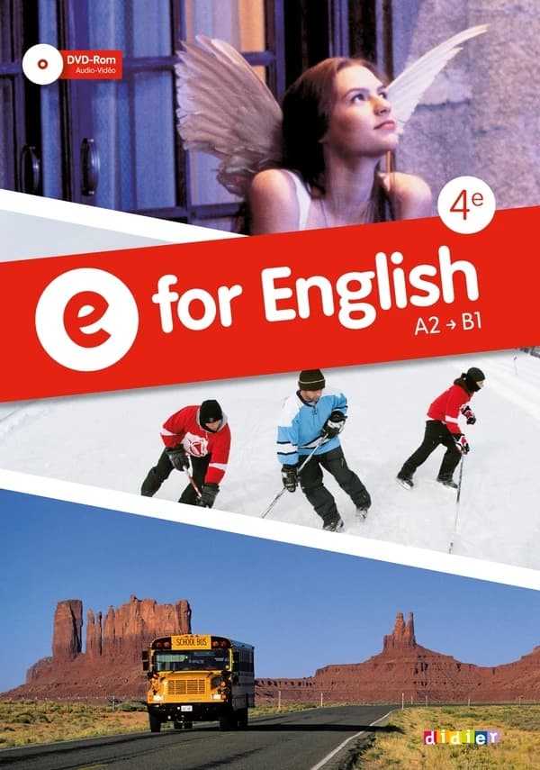 E for english : Anglais ; 4e ; A2>B1