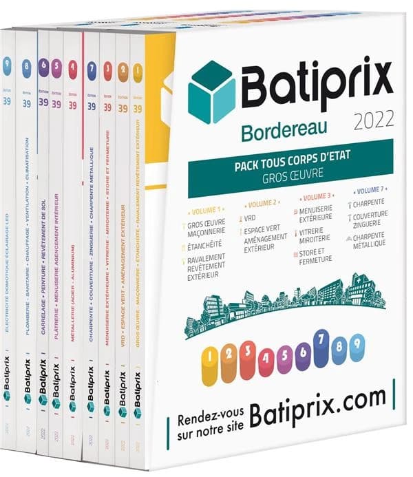 Batiprix Bordereau : Pack en 9 volumes Tous Corps d'Etat