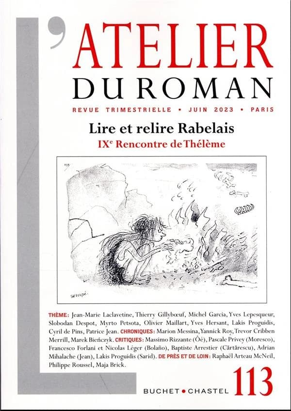 L'atelier du roman n.113 : lire et relire Rabelais : IXe Rencontre de Thélème