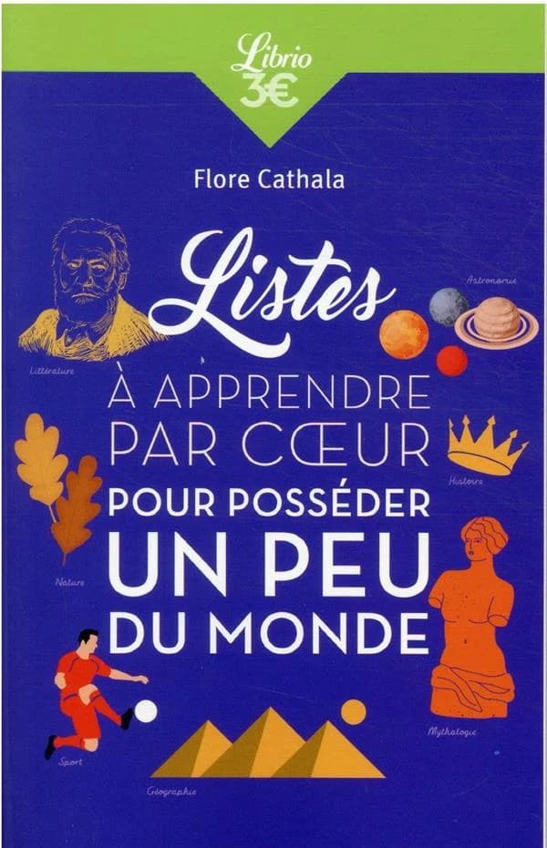 Listes à apprendre par coeur pour posséder un peu du monde : maîtriser les grands repères et entraîner sa mémoire