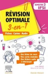 Révision optimale 3 en 1 : semestre 2, IFSI : fiches, cartes, audio