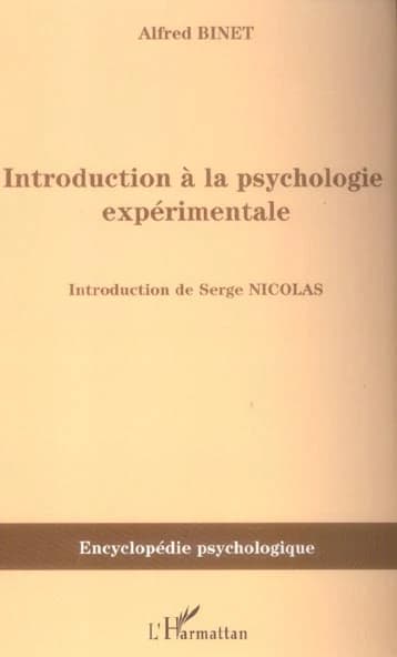Introduction à la psychologie expérimentale Alfred Binet