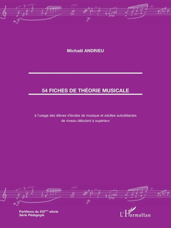 54 fiches de théorie musicale : à l'usage des élèves d'écoles de musique et adultes autodidactes de niveau débutant à supérieur