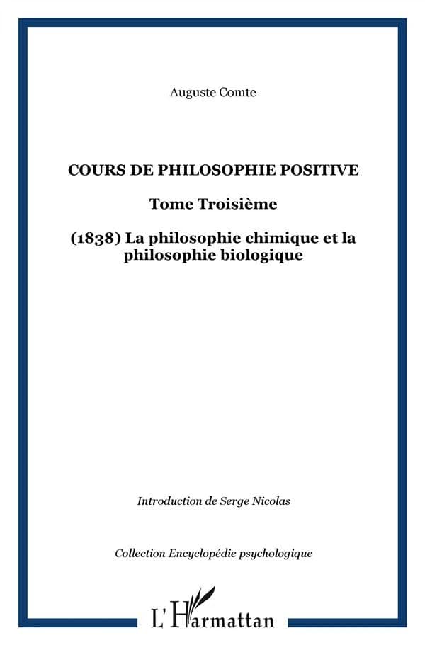 La philosophie chimique et la philosophie biologique : 1838 ([Reproduction en fac-similé]) Auguste Comte
