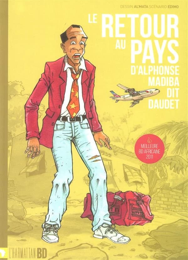 Le retour au pays d'Alphonse Madiba dit Daudet (Nouvelle éd. entièrement révisée et augmentée d'un épilogue de 4 p.) dessin, Al'Mata ; scénario, Edimo